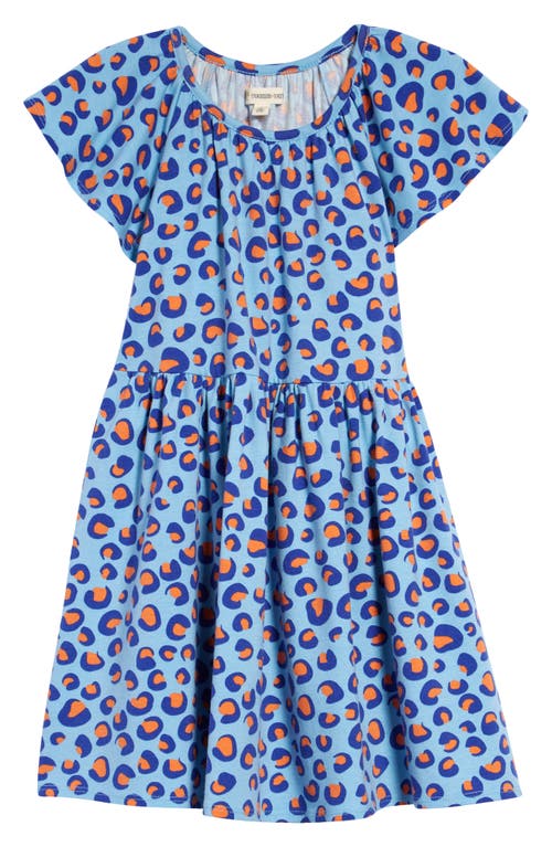 Tucker + Tate Kids' Flutter Sleeve Dress in Blue Breath Animal Dot