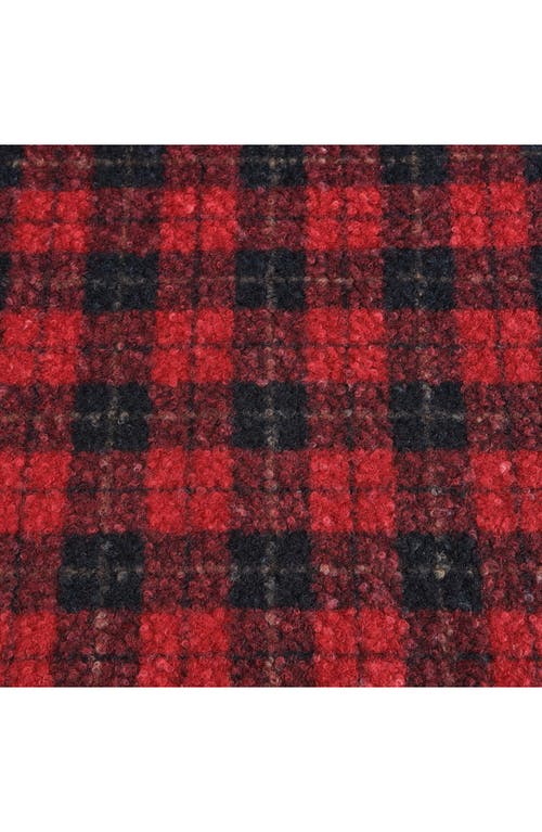 Eddie Bauer Capitol Hill Plaid Faux Fur Throw Blanket In Red