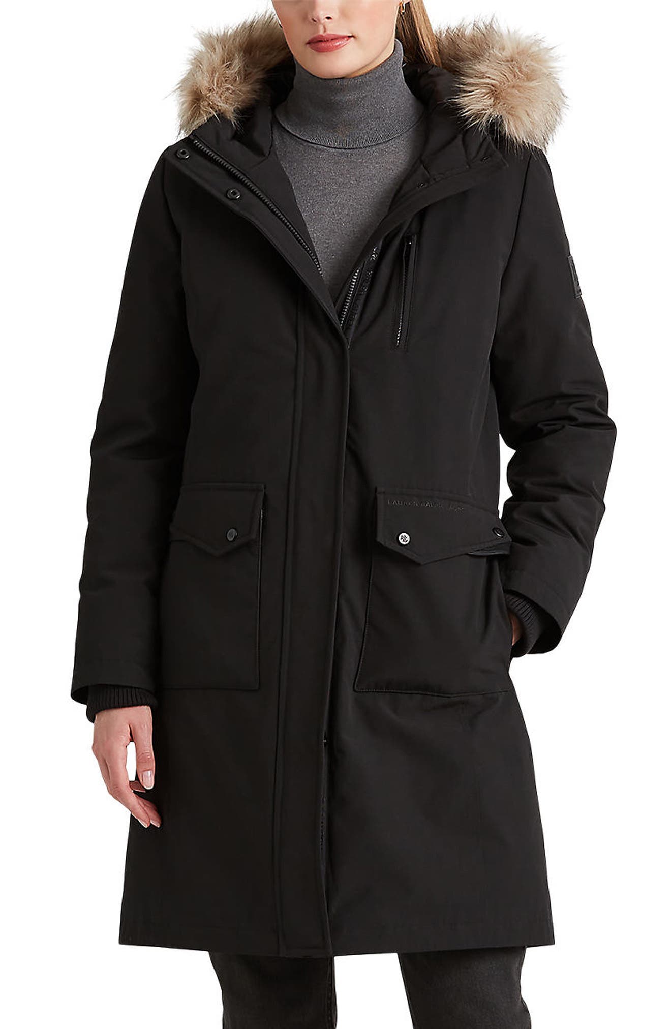 Sam Edelman Hooded Down u0026 Feather Fill Parka with Faux Fur Trim | Nordstrom