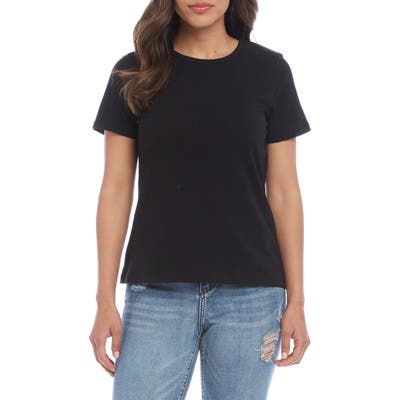 Karen Kane Crewneck Tee, Black