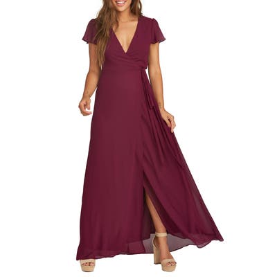 Show Me Your Mumu Noelle Wrap Dress, Red
