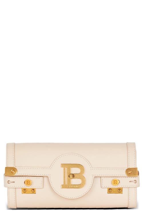 Balmain B-Buzz 23 Convertible Leather Clutch in Ivory at Nordstrom