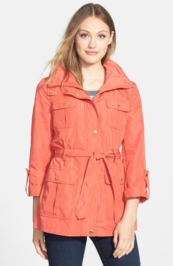 Ellen Tracy Techno Short Trench Coat