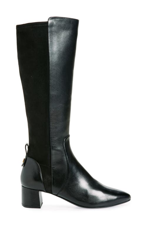 Shop Cole Haan The Go-to Block Heel Tall Boot In Black Leather