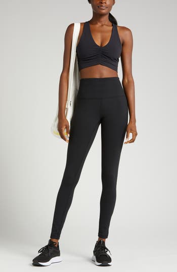 NEW Z By Zella Daily High Waisted Crop Pocket Leggings - Black