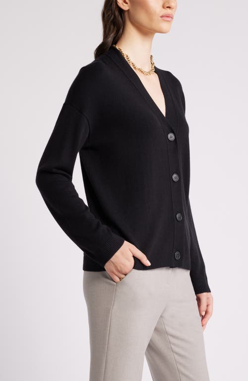 Shop Nordstrom Button Front Cardigan In Black