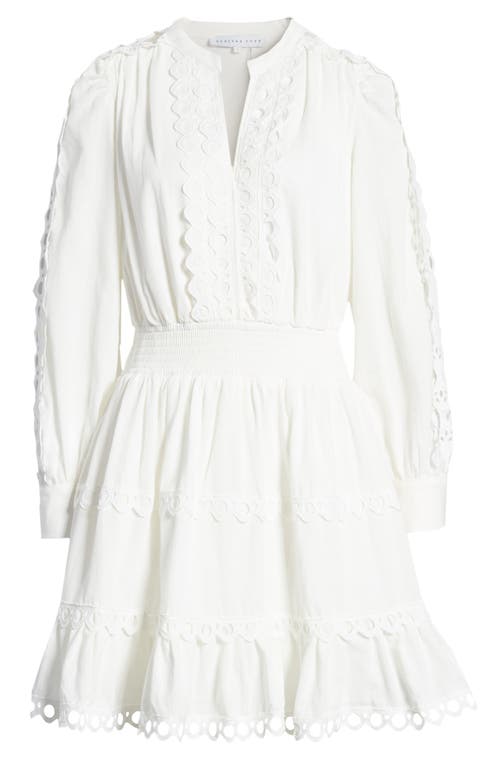 Endless Rose Lace Trim Dress in White