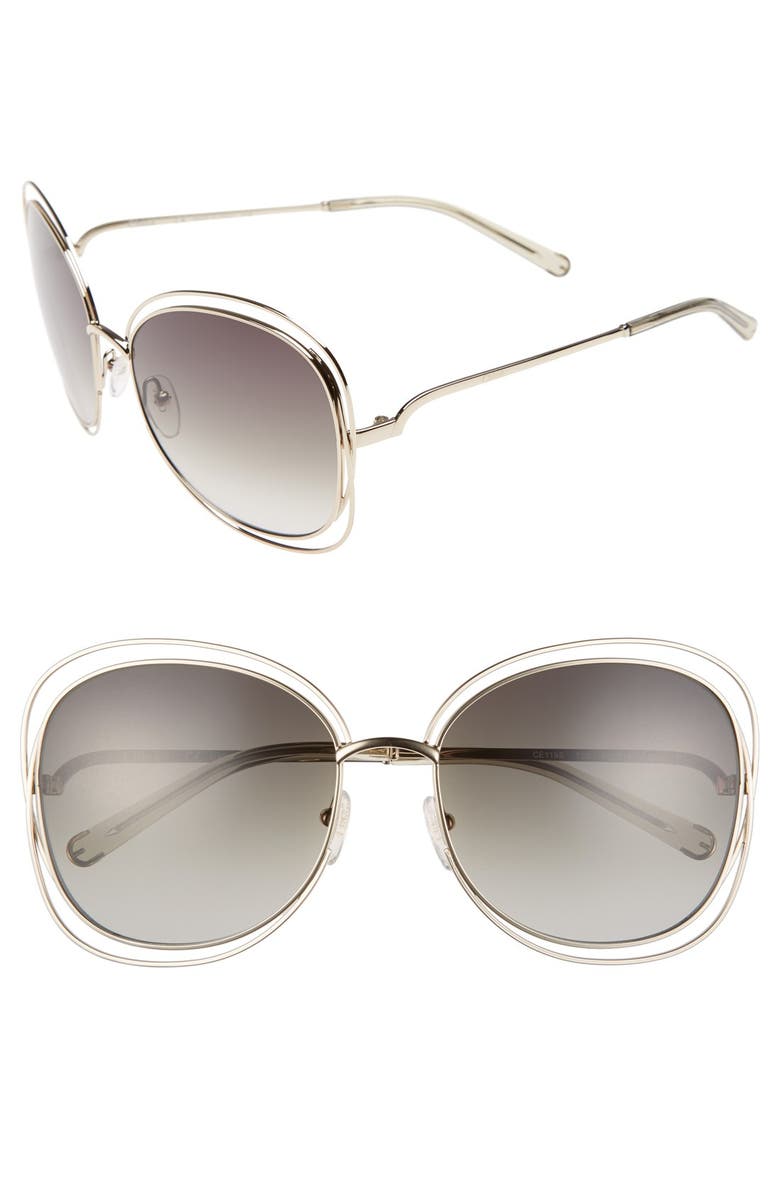 CHLOÉ Carlina 60mm Gradient Les Sunglasses, Main, color, 710
