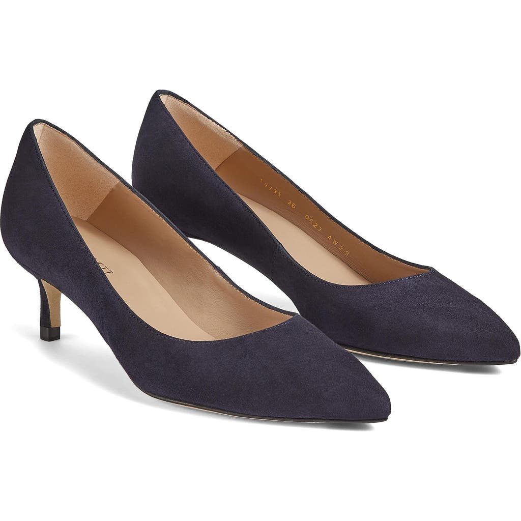 Lk Bennett Audrey Suede Courts In Navy