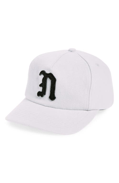 Shop Noah Melton Logo Wool Baseball Cap In Mist