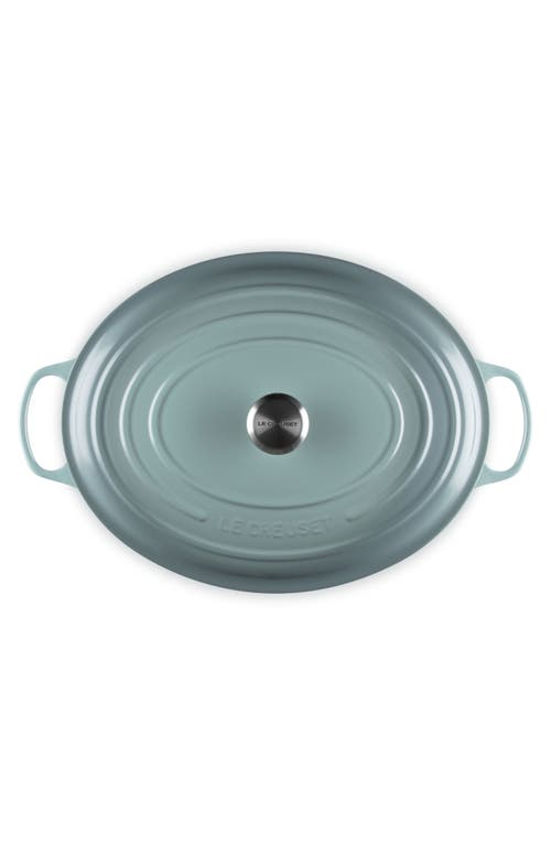 Le Creuset Signature 15 1/2-quart Oval Enamel Cast Iron French/dutch Oven In Sea Salt