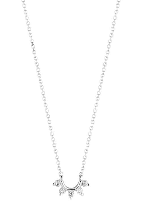 Dana Rebecca Designs Mini Diamond Curve Pendant Necklace in White Gold at Nordstrom