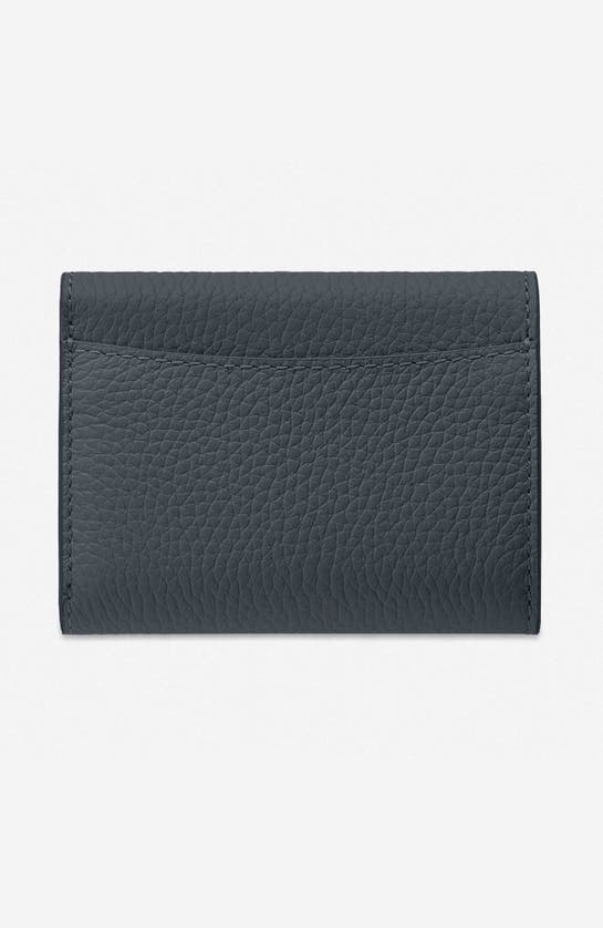 Shop Maison De Sabre Leather Trifold Wallet In Graphite Sky
