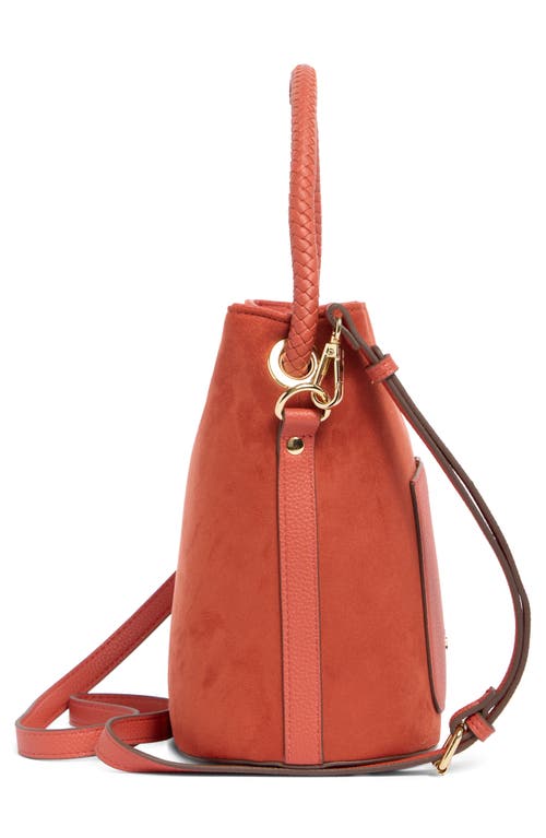 Nanette Lepore Mixed Media Shoulder Bag In Pumpkin Spice