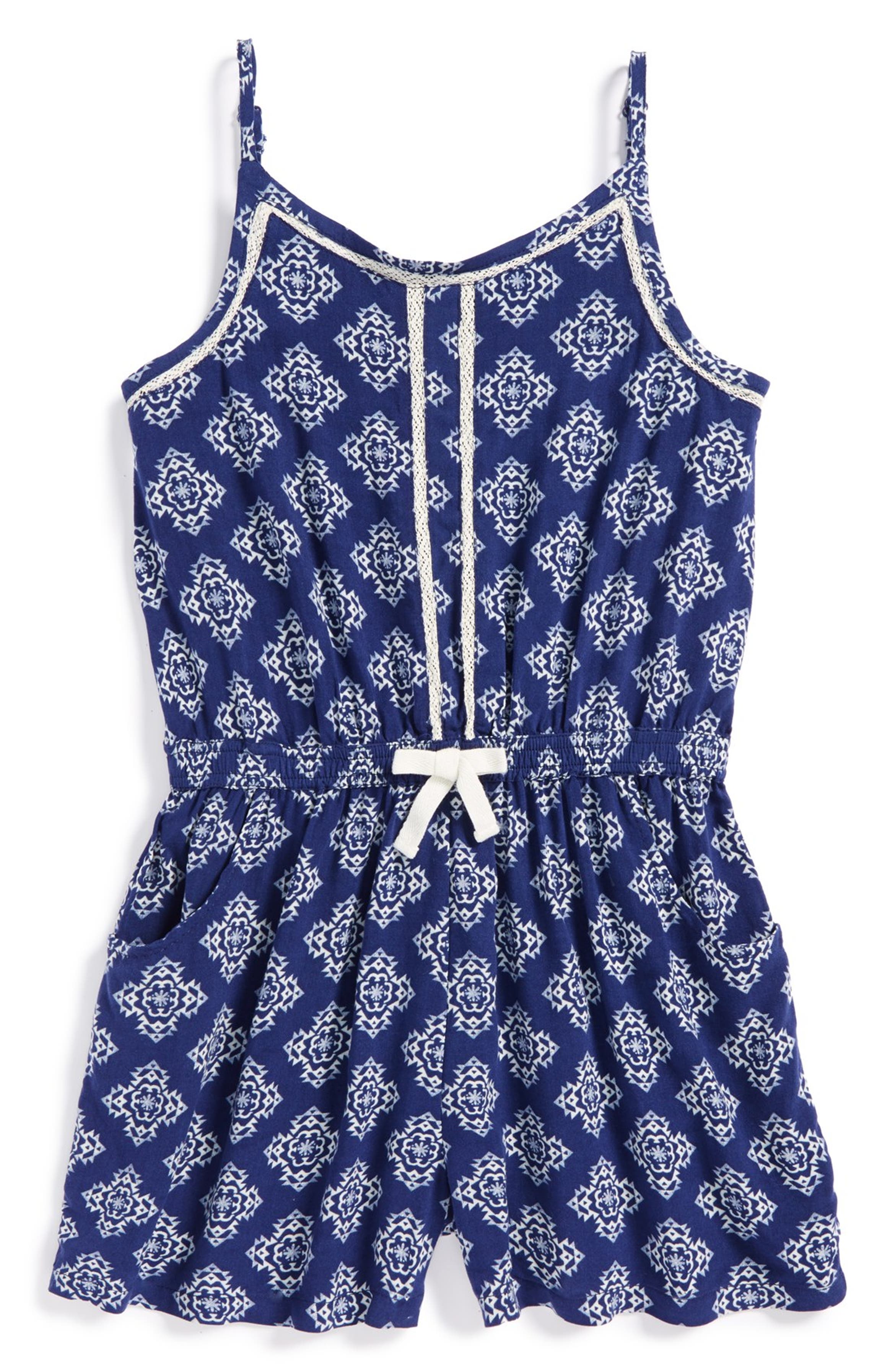 Tucker + Tate Print Romper (Big Girls) Nordstrom