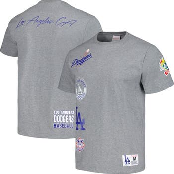 Mitchell & Ness Men's Mitchell & Ness Heather Gray Los Angeles Dodgers  Cooperstown Collection City Collection T-Shirt