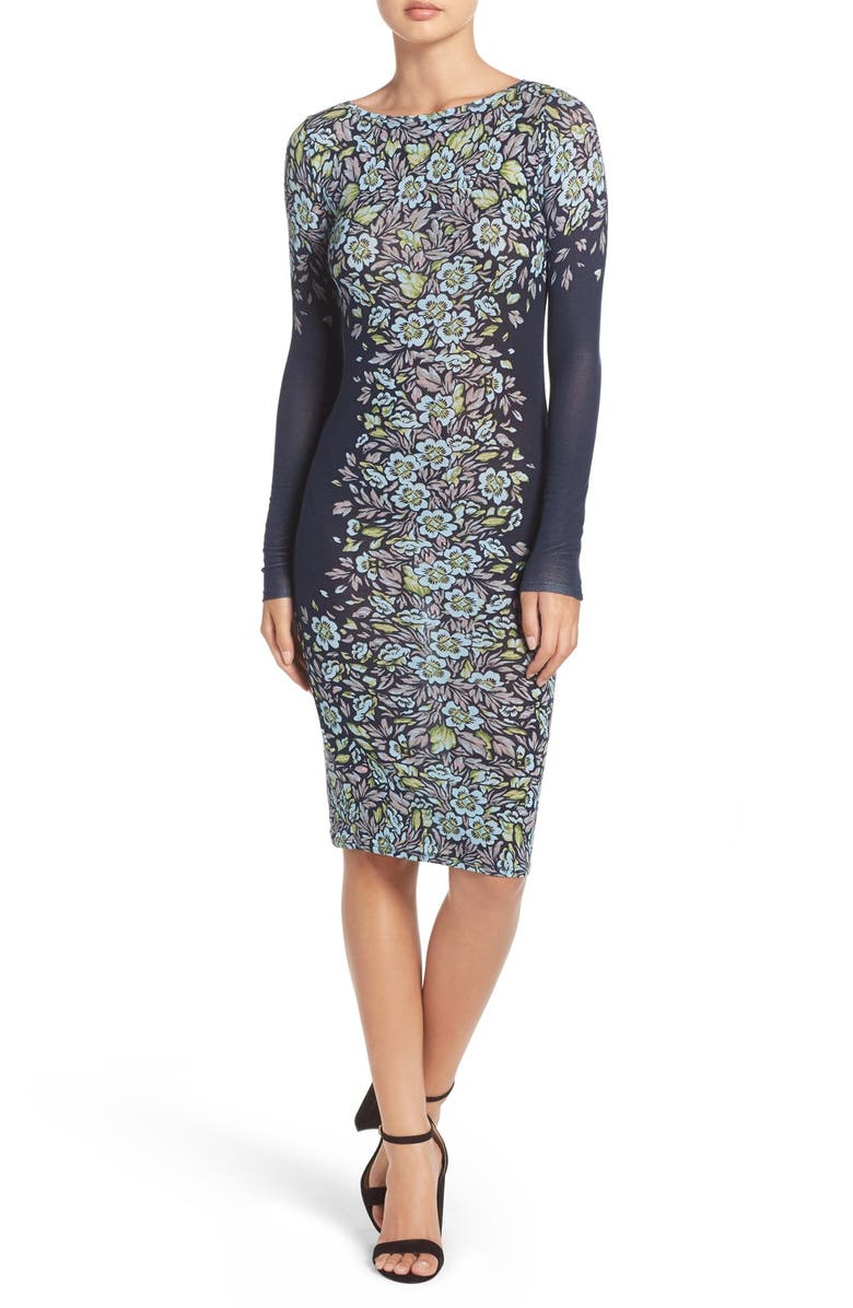 BCBGMAXAZRIA 'Violetta' Floral Knit Body-Con Dress | Nordstrom