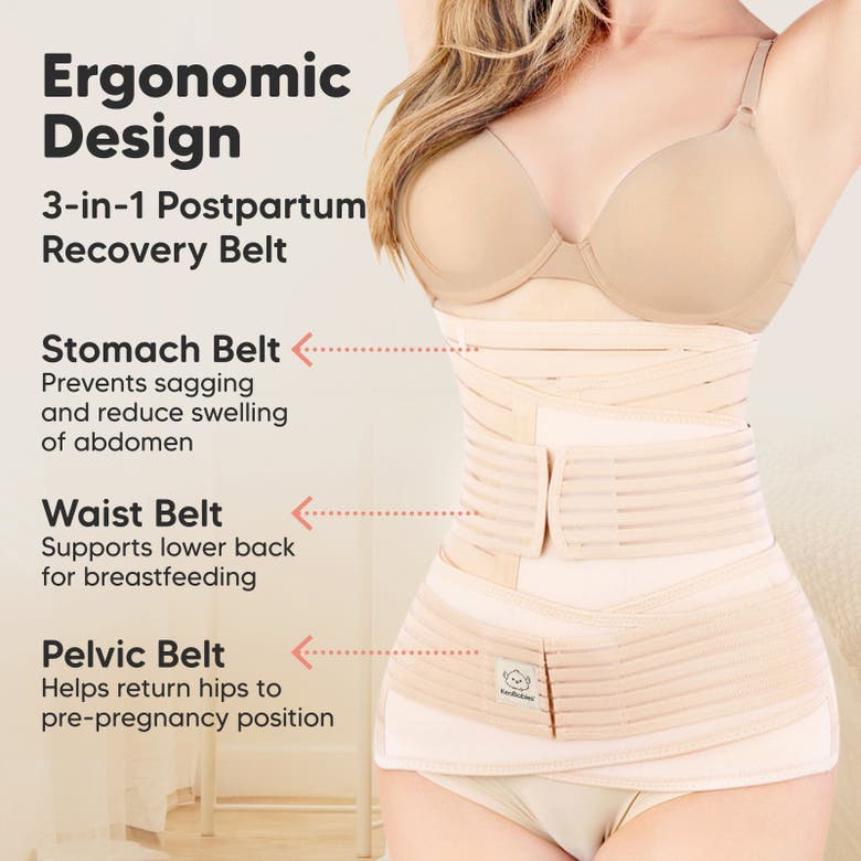 Keababies Revive 3-in-1 Postpartum Recovery Support Belt In Classic Ivory