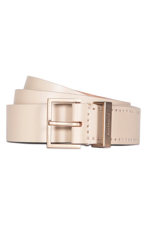 AllSaints Leather Belt Brass at Nordstrom,