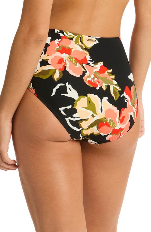 Shop Sea Level Juniper Panelled High Waist Bikini Bottoms In Black