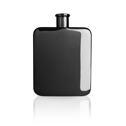 Viski Warren Gunmetal Black Flask In Black