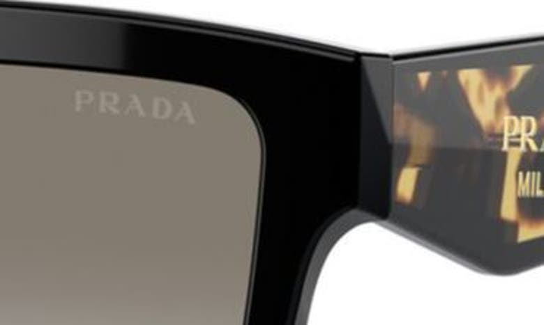 Prada 57mm Square Sunglasses In Black