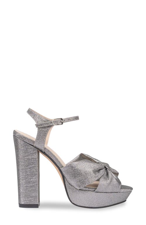 Shop Touch Ups Sailor Ankle Strap Platform Sandal In Pewter