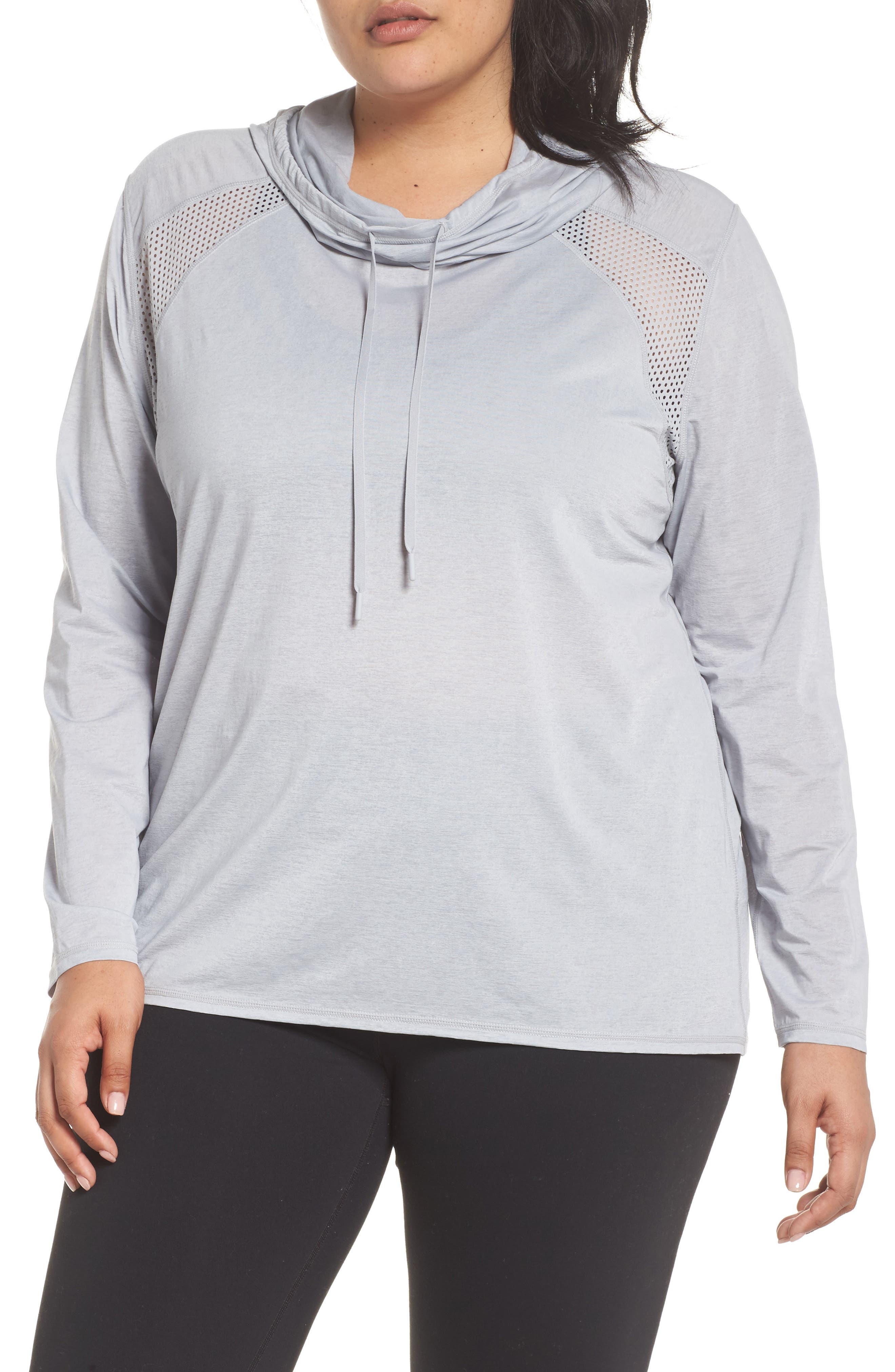 plus size cowl neck hoodie