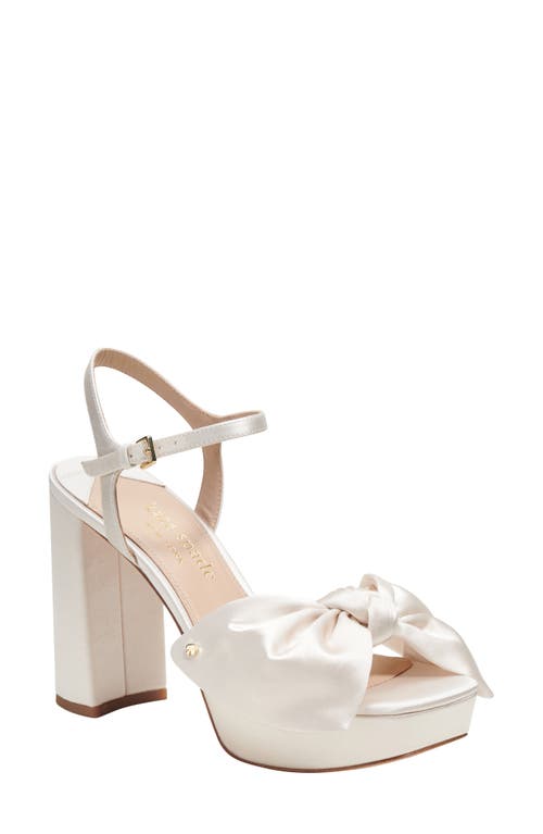 Kate Spade New York Lucie Ankle Strap Platform Sandal In Ivory.