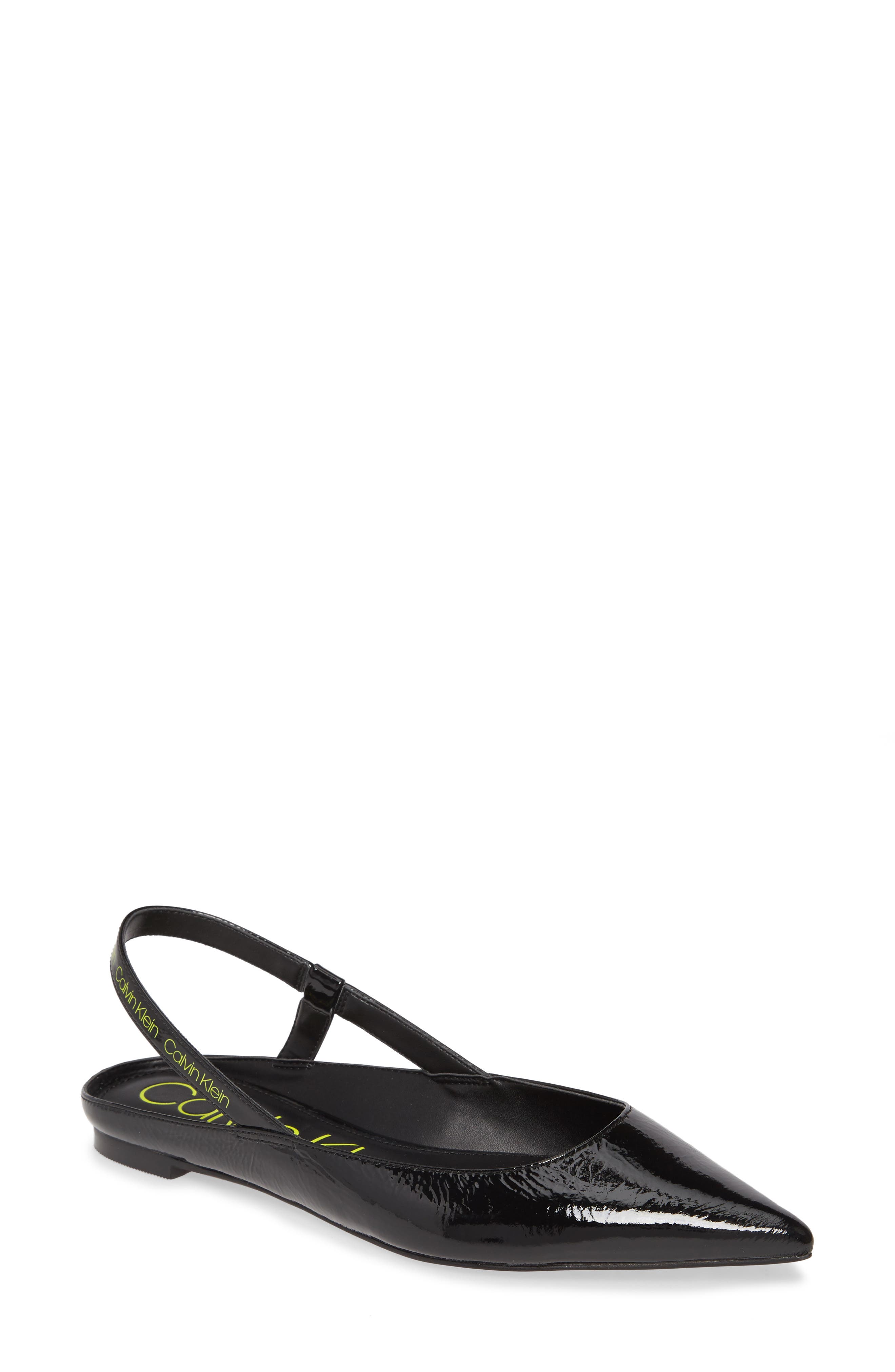 calvin klein patent leather flats
