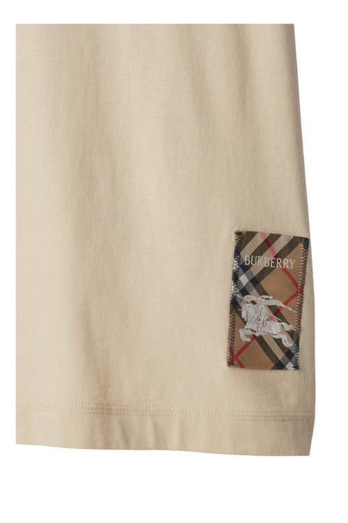 Burberry Beige Cotton T-shirt In Nutmeg