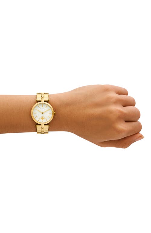 Shop Tory Burch The Kira Bracelet Watch, 30mm In Gold