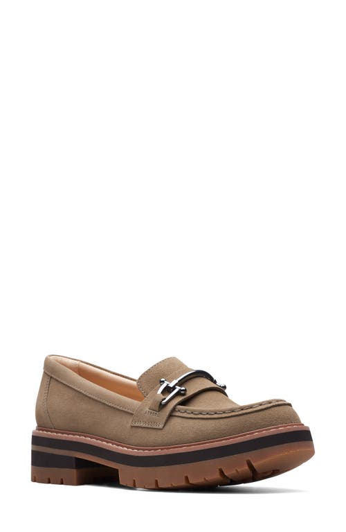 Clarksr Clarks(r) Orianna Bit Platform Loafer In Dark Sand Suede