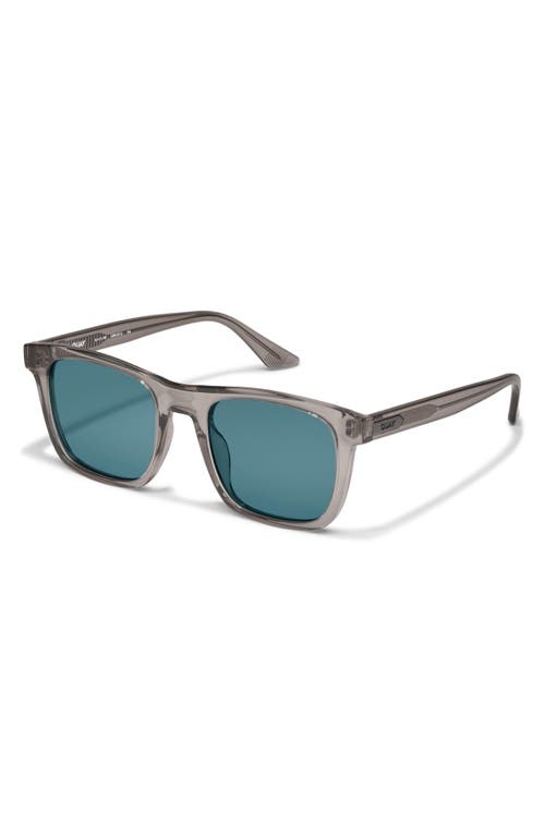 Shop Quay Flip Side 45mm Square Sunglasses In Grey/turquoise