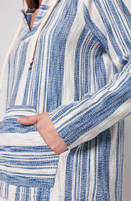 FAHERTY FAHERTY ISLET STRIPE PONCHO HOODIE