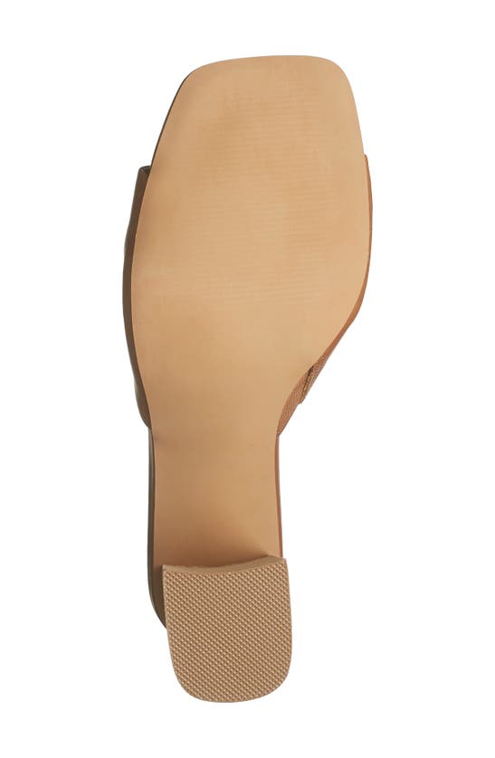 Shop Steve Madden Olsen Slide Sandal In Tan Leather