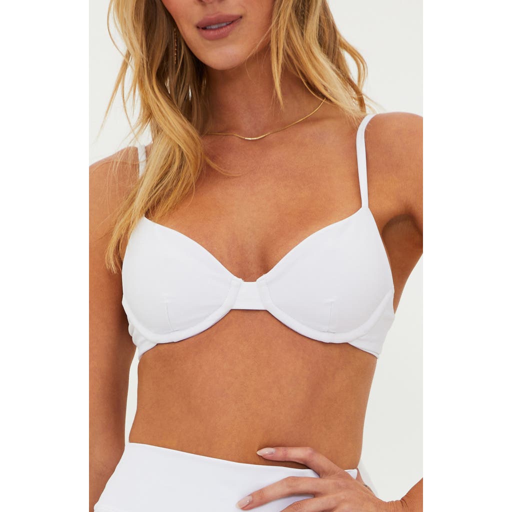 Beach Riot Camilla Underwire Bikini Top In White