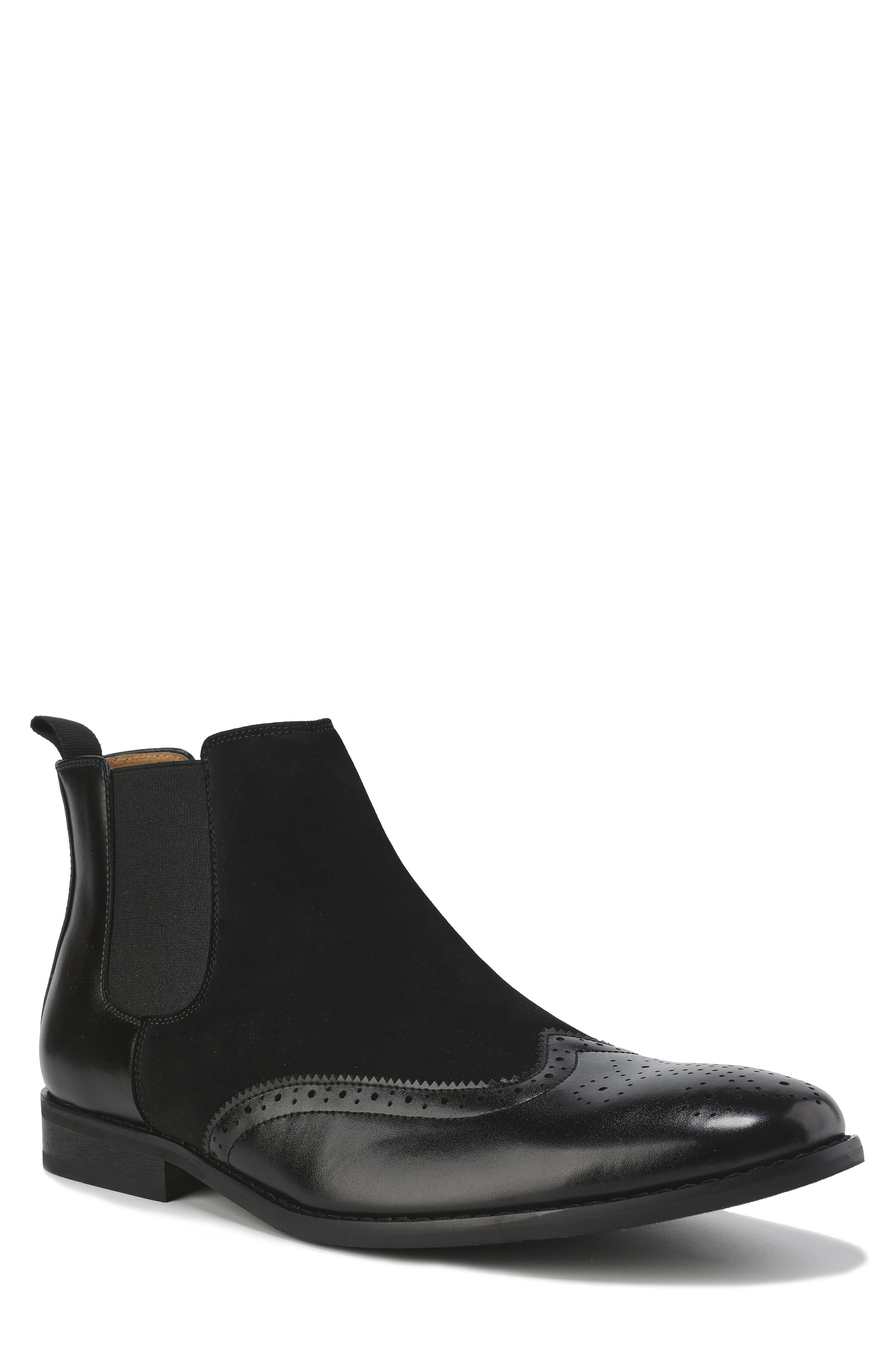 GINO VITALE GINO VITALE WINGTIP BROGUE TWO-TONE CHELSEA BOOT