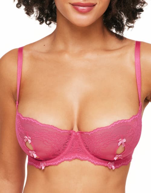 Shop Adore Me Margeaux Unlined Balconette Bra In Dark Pink