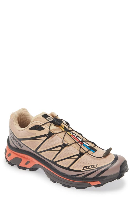 Shop Salomon Gender Inclusive Xt-6 Sneaker In Hazelnut/quail/living Coral