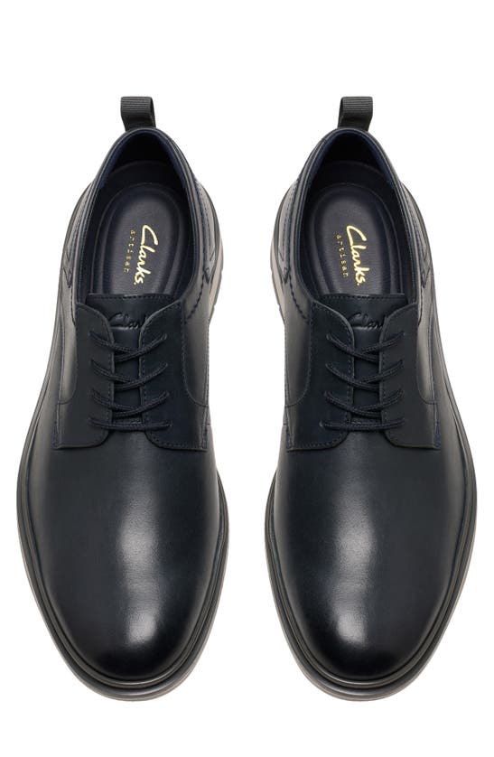 Shop Clarks Chantry Derby In Navy Leather