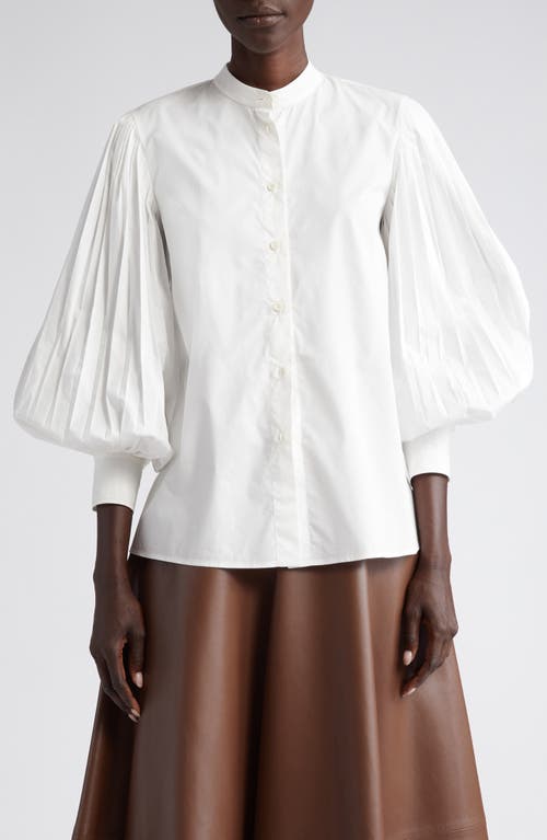 Altuzarra Patsy Bishop Sleeve Button-Up Shirt Optic White at Nordstrom, Us