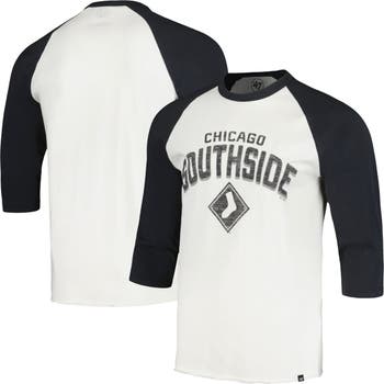 Men's '47 Cream Chicago White Sox City Connect Crescent Franklin Raglan Three-Quarter Sleeve T-Shirt Size: Small