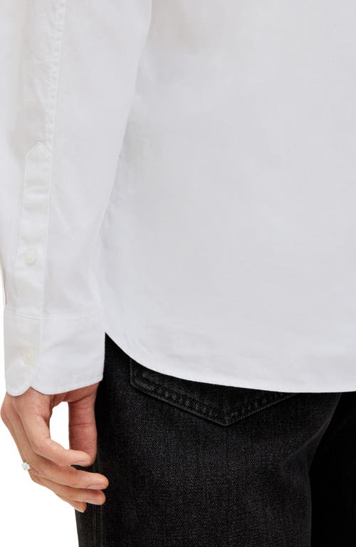 Allsaints Lovell Cotton Slim Fit Button Down Shirt In White