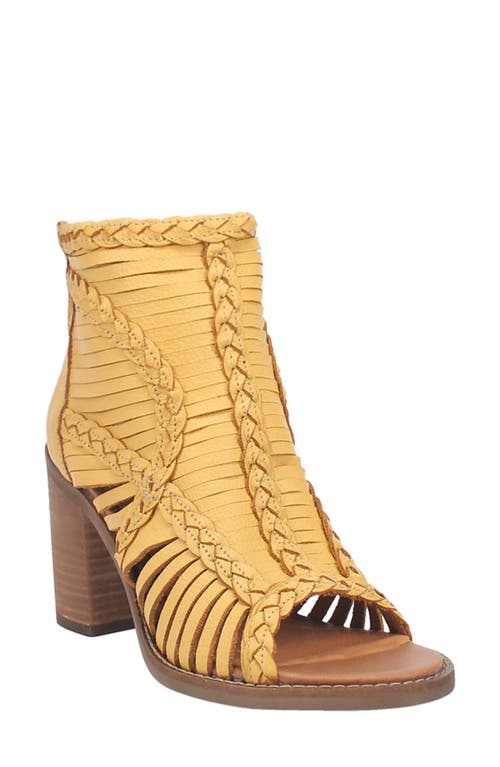 Jeezy Open Toe Bootie in Yellow