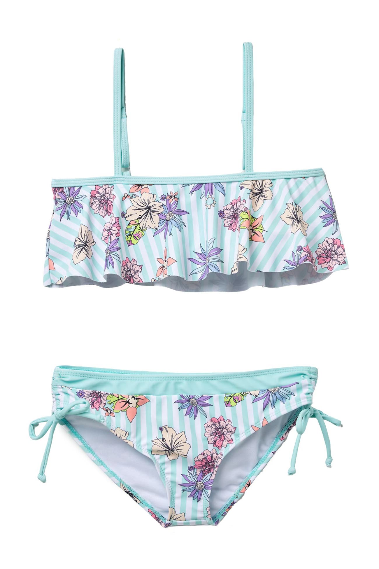 Limeapple Flounce 2 Piece Bikini Swimsuit Set Nordstrom Rack