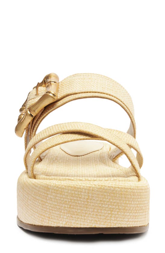 Shop Schutz Lola Platform Slide Sandal In Natural/ Egg Shell