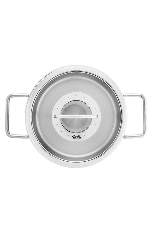 Fissler Pure Collection Stainless Steel Stock Pot With Glass Lid In Stainless Steel