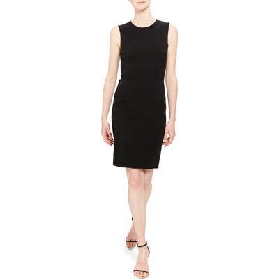 Theory Sleeveless Fitted Sheath Dress, Black