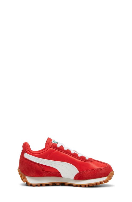 Shop Puma Kids' Easy Rider Sneaker In  Red- White